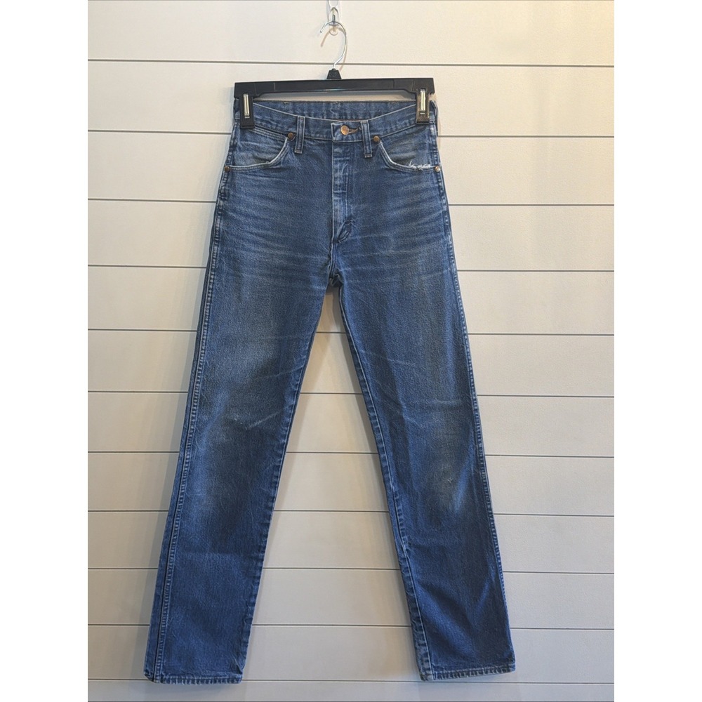 Wrangler 13MWZ Men's Jeans 29x36 (27x34) Blue Distressed Cowboy Cut Western USA